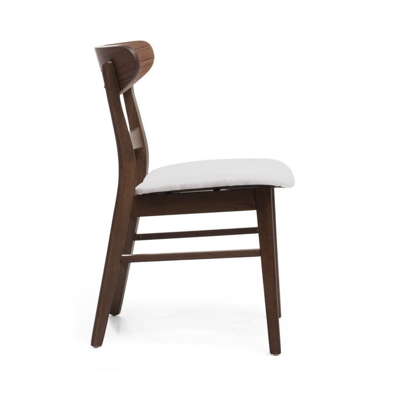 Modern Dining Chair With Upholstered Seat And Wood Frame