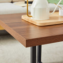 Perfectly Integrating Modern And Scandinavian Styles Double Deck Coffee Table - Walnut