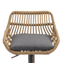 Modern Swivel Bar Stools Adjustable Counter Chairs With Footrest (Set of 2)