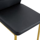 Luxury Simple Chair With Metal Gold Leg