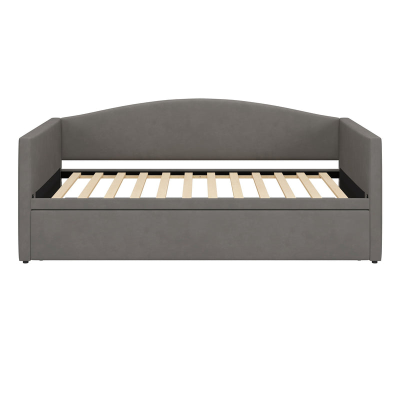 Daybed With Extended Pop Up Trundle, Upholstered Sofa Bed Daybed