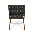 Solidago - Outdoor And Strapping Belt Folding Chairs, (Set of 2) - Black / Brown