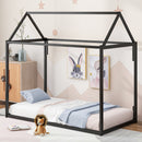 Metal House Shape Platform Bed, twin