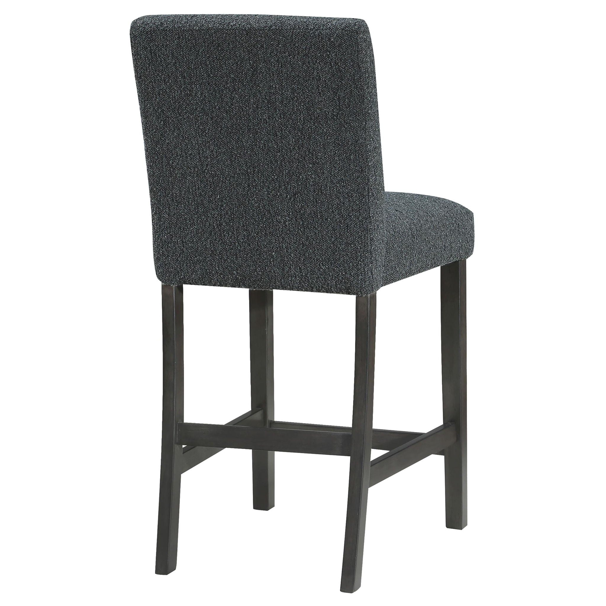Alba Boucle Upholstered Counter Chair Black (Set of 2) - Atlantic Fine Furniture Melbourne FL