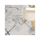 Geometrix - 5'3" X 7'3" Area Rug & Geometric, 3D Effect - Ivory / Gray