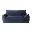 Fila - Velveteen Oversized Seater Bean Bag Chair With Armrests