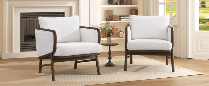 Upholstered Accent Armchair For Living Room