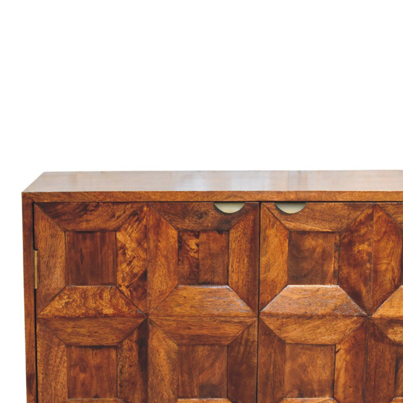 Solis - Carved 4 Door Sideboard - Brown