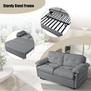 Modern Convertible Sleeper Sofa Bed With Pull-Out Queen Design, Side Storage & Thick Cushions