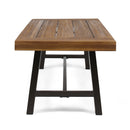 Carlisle - Industrial Coffee Table With And Slat Panel Design - Natural