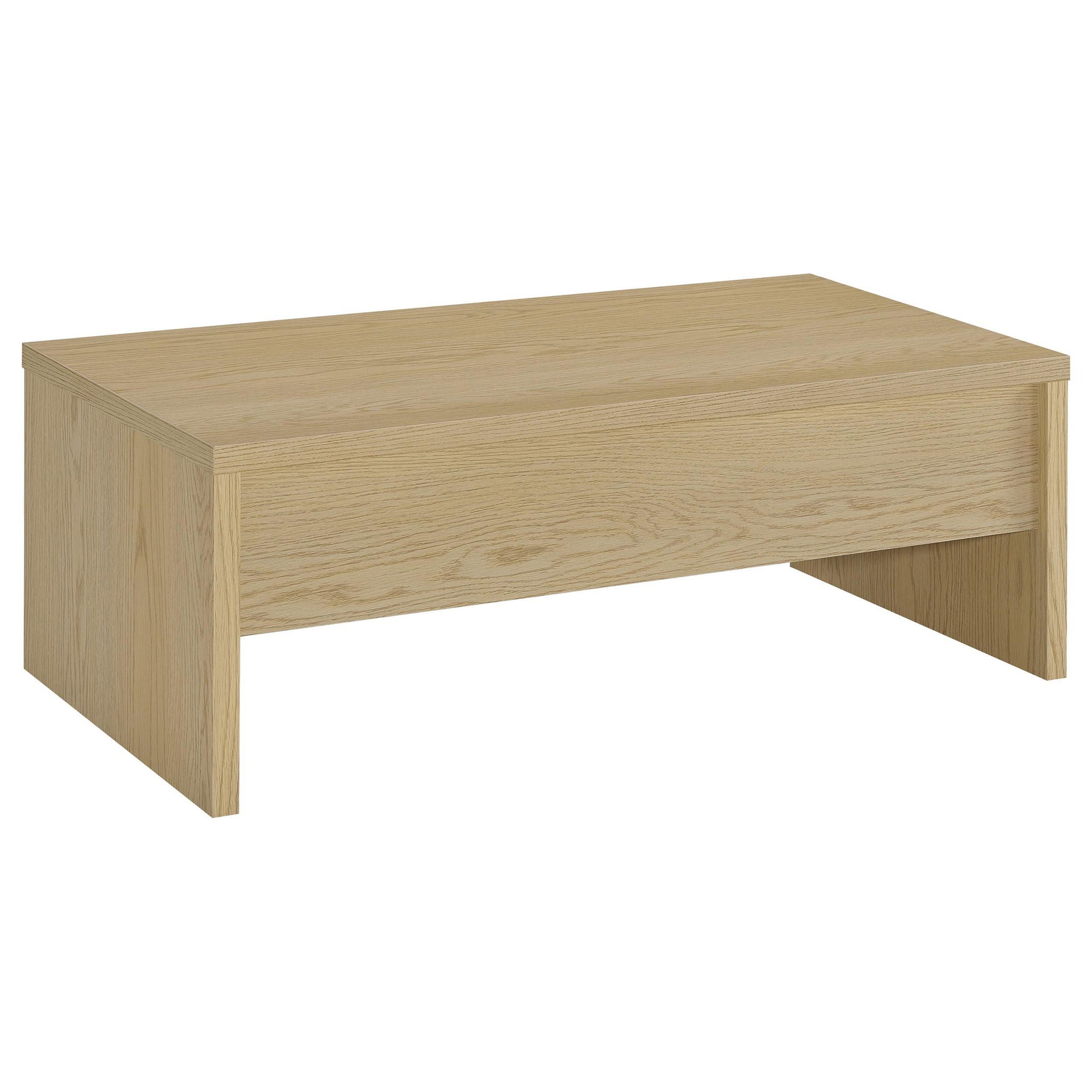 Canoga 2-piece Lift Top Cocktail Coffee Table Set Light Oak - Atlantic Fine Furniture Melbourne FL
