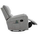 Manual Recliner Massage Chair With Swivel Rocker, 8 Massage Modes, Side Storage Pocket