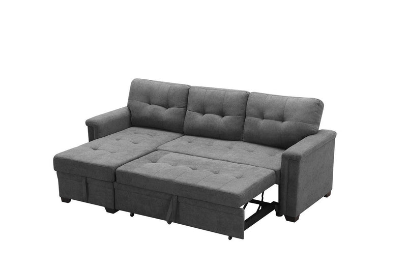 Ashlyn - Reversible Sleeper Sectional Sofa With Storage Chaise, USB Charging Ports And Pocket