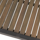 Vermilion - Outdoor Dining Chair With Vertical Slat And Wooden Arm