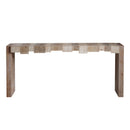Modern Rustic Table With Sculpted Block Design