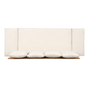 Outdoor Patio Daybed Sofa, 3 Seat Sofa With Foldable Arm 4 Back Pillows