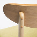 Mid Century Modern Dining Chair With Upholstered Seat And Wood Frame