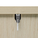 3 Drawer Buffet Sideboard With Adjustable Shelves, Storage Cabinet With Natural Seaweed Decor Doors For Living Room Kitchen Entryway - Natural