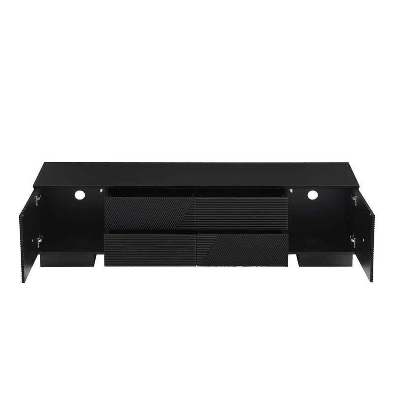 Modern TV Stand With Storage Cabinets, 4 Drawers