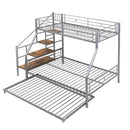 Metal Bunk Bed With Trundle And Storage Staircase