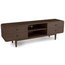 Alexa - Mid-Century Modern Style TV Stand - Dark Brown / Wood