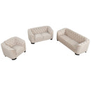 Upholstered 3 Piece Sofa Set With Legs