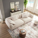 Nordic Modern Sofa With Removable Pillowcase, High Density Sponge Filling, 4 Throw Pillows