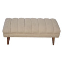Boucle Puffer Bench - Beige