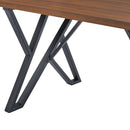 Industrial Style Indoor Dining Table With Metal Legs - Walnut / Black