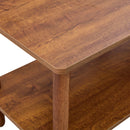 Modern 2 Tier Coffee Table With Open Storage Shelf For Living Room