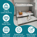 Bunk Bed For Kids, Convertible Frame With Ladders & Guardrail