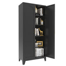 Shapely Doors Cabinet, Metal Storage Cabinet With Doors And Adjustable Shelves