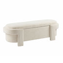 Versatile Storage Ottoman Bench, Spacious & Durable - Beige