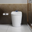 Smart Toilet Bidet Combo With Foot Sensor, LED Display, Heated Seat And Airflow, Ceramic - White