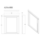 Adalid - Square Shaped Mirror With LED Lighting And Glittered Detailing - White