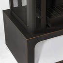 40" Wood Burning Fireplace, 50000 Btu Steel Fire Pit, Wood Burning Chimney For Outside Patio Deck Garden Backyard - Black