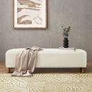 Contemporary Ottoman With Foam Cushion And Durable Upholstery