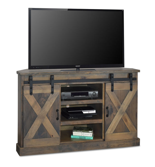 Farmhouse - Corner TV Stand - Barnwood