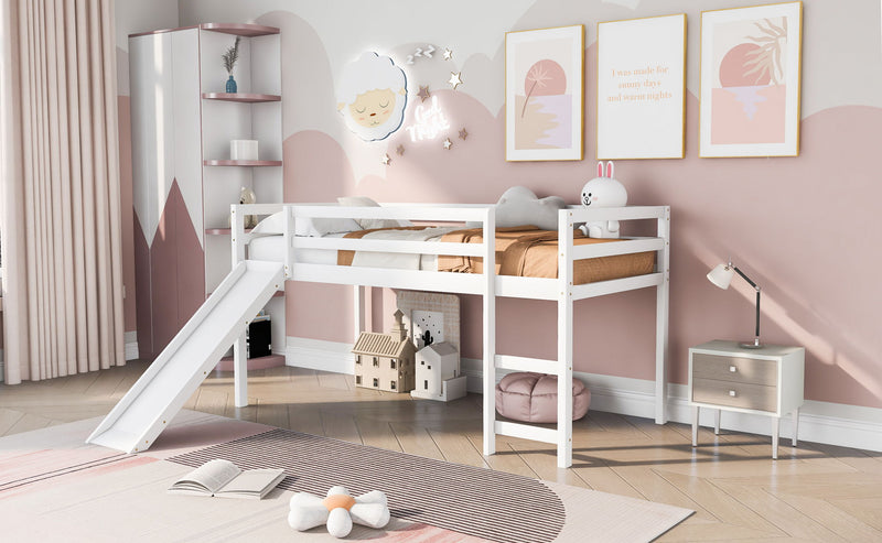 Loft Bed With Slide, Multifunctional Design