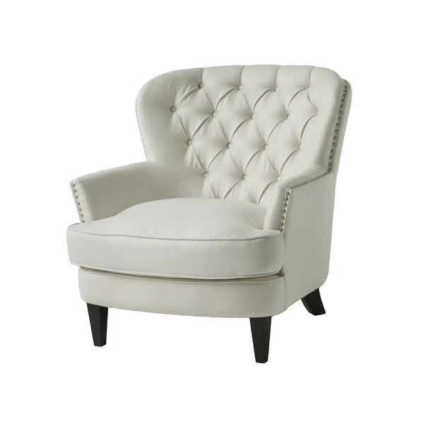 Accent Reading Chair For Living Room Bedroom - Ivory