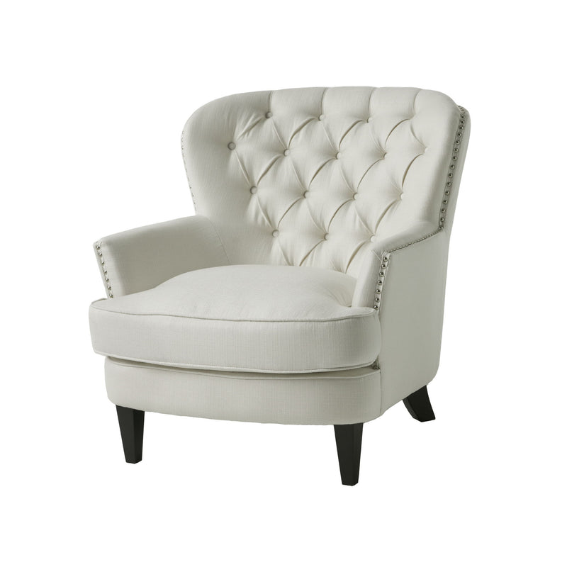 Accent Reading Chair For Living Room Bedroom - Ivory