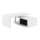 Buck II - Coffee Table With Swivel Top - White & Black High Gloss