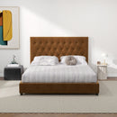 Donald - Mid-Century Modern Upholstered Platform Bed