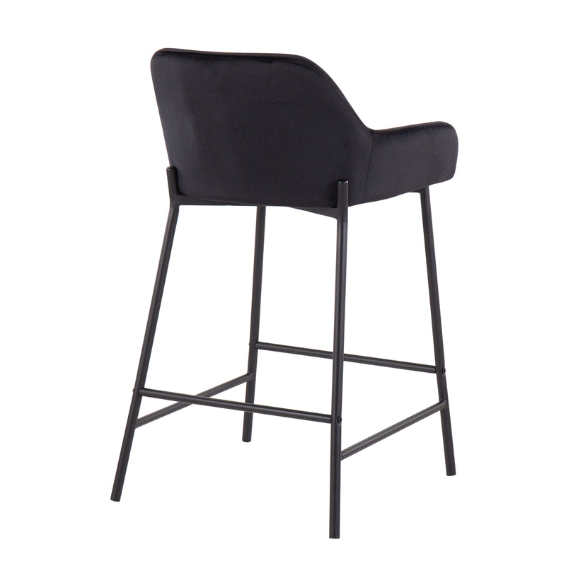 Daniella - Industrial Fixed Height Counter Stool (Set of 2)