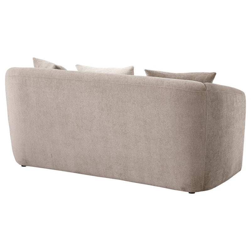 Townsend - Chenille Upholstered Rolled Arm Loveseat - Latte