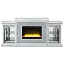 Noralie - 81" Fireplace With LED - Mirrored & Faux Diamonds