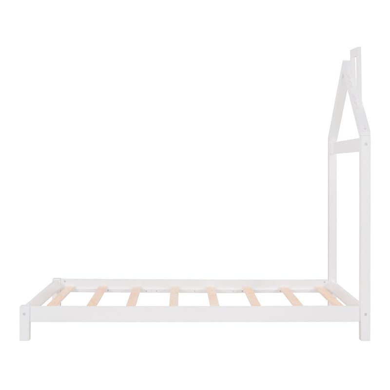 Platform Bed With House Shaped Headboard
