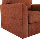 360° Swivel Accent Barrel Armchair With Side Pockets, Compact Design