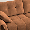 Modern Sofa & Pillows, Textured Cover, High Rebound Cushions