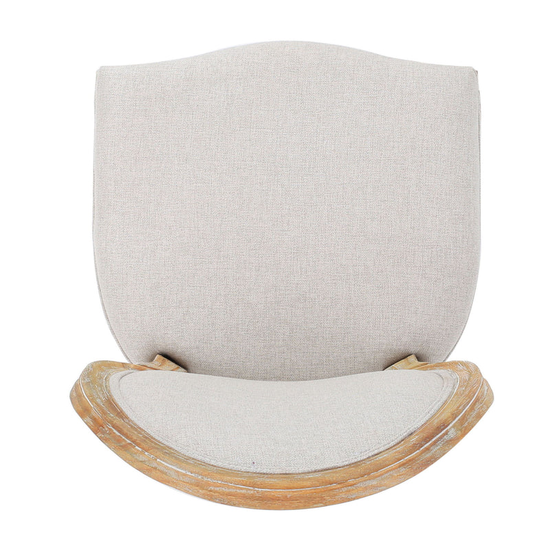 French Country Inspired Dining Chair With Iconic Round Backrest